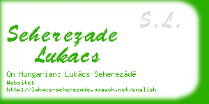 seherezade lukacs business card
