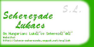 seherezade lukacs business card
